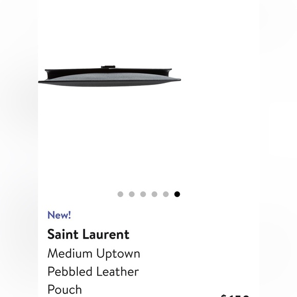 Saint Laurent NIB Medium Uptown Pebbled Leather pouch - Picture 4 of 14
